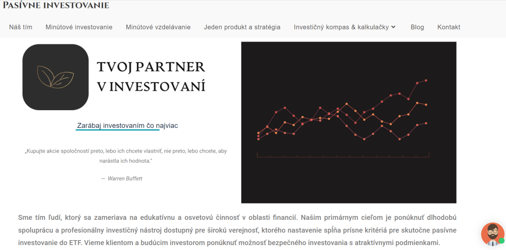 pasivne investovanie main page